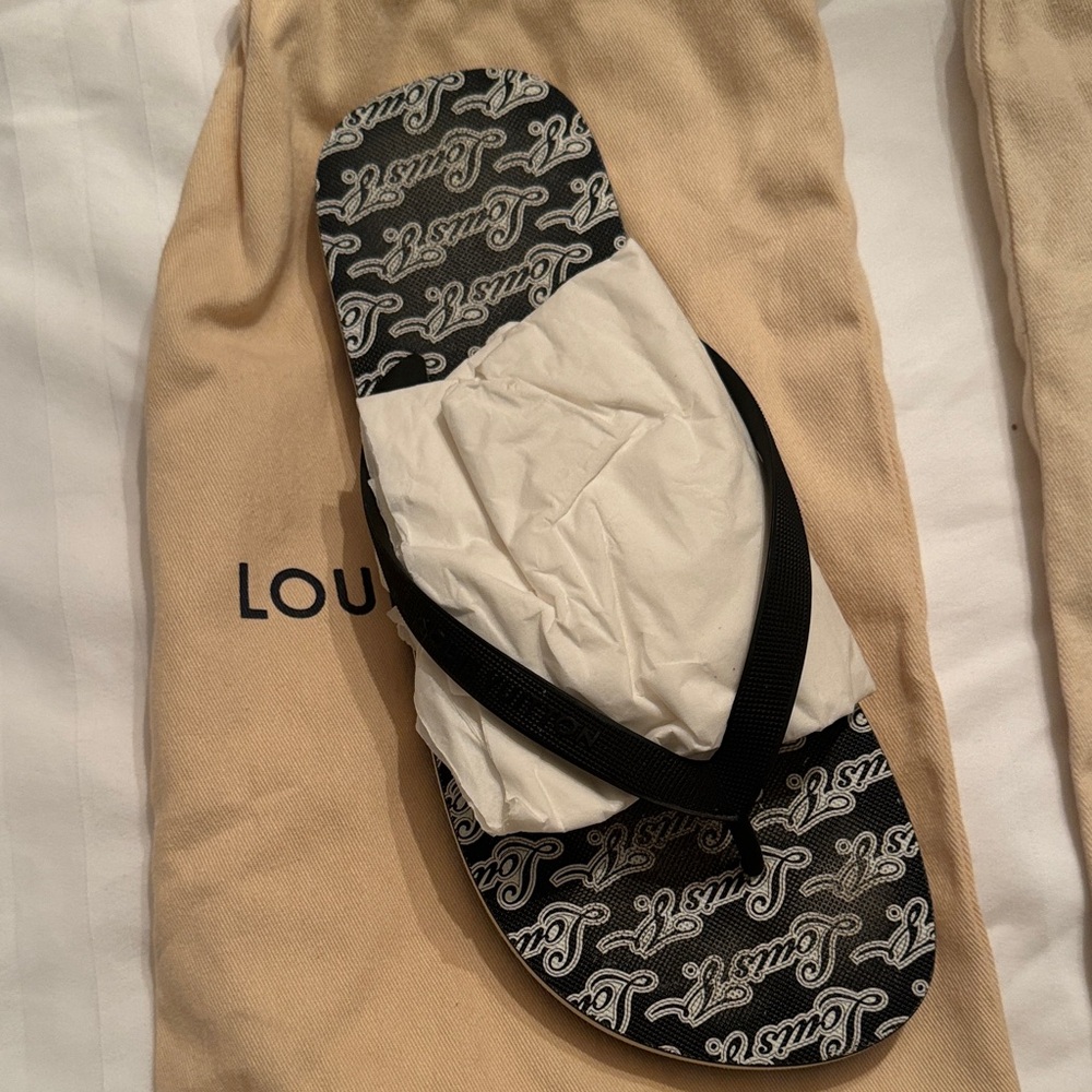 Louis Vuitton Monogram Black and White Sandals - Picture 6 of 13